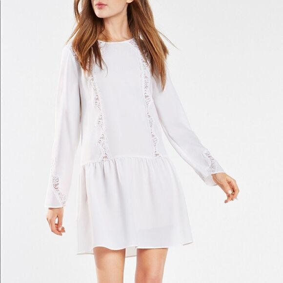 🔴 BCBGMAXAZRIA White Jayn Dress - Picture 1 of 7